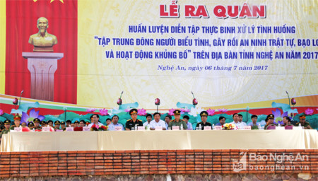 Công an Nghệ An sẵn sàng đập tan hoạt động gây rối, bạo loạn và khủng bố