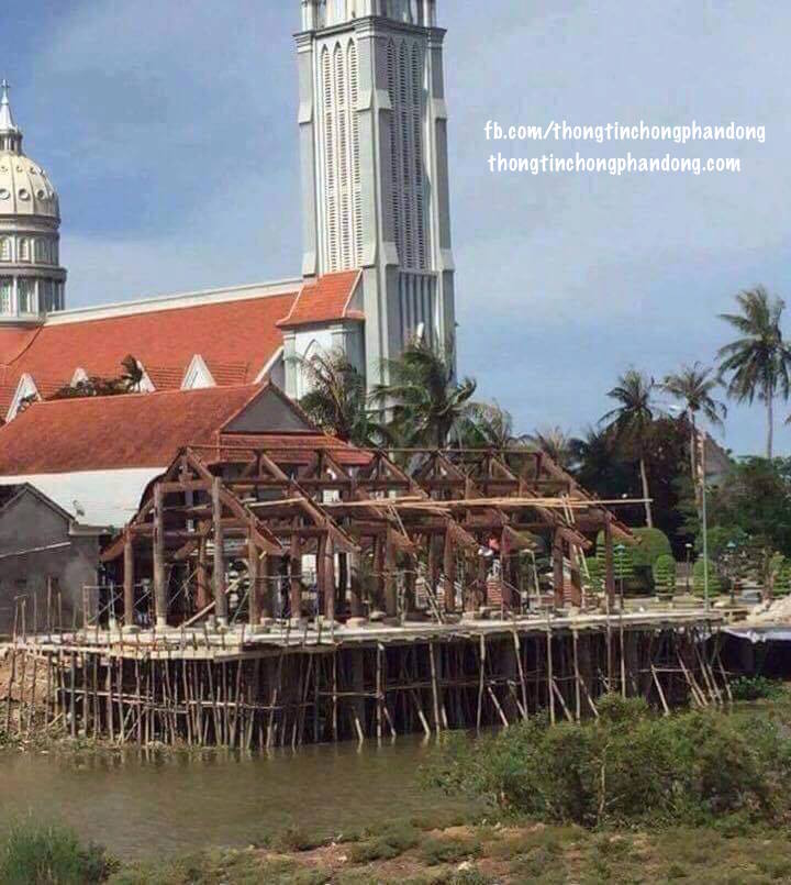 Linh mục Nguyễn Đình Thục chỉ đạo lấn chiếm lòng sông, xây dựng công trình trái pháp luật
