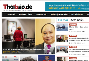 Thoibao.de đăng tải nhiều thông tin xuyên tạc