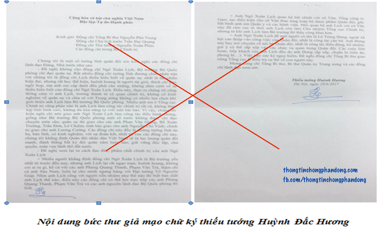 Mạo danh Tướng Hương để chia rẽ nội bộ Quân đội: Thủ đoạn thâm độc của những kẻ bất lương