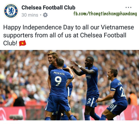 Bất ngờ nhận hàng loạt lời chúc mừng Quốc khánh 2/9 từ Dortmund, Bayern, Arsenal, Chelsea...
