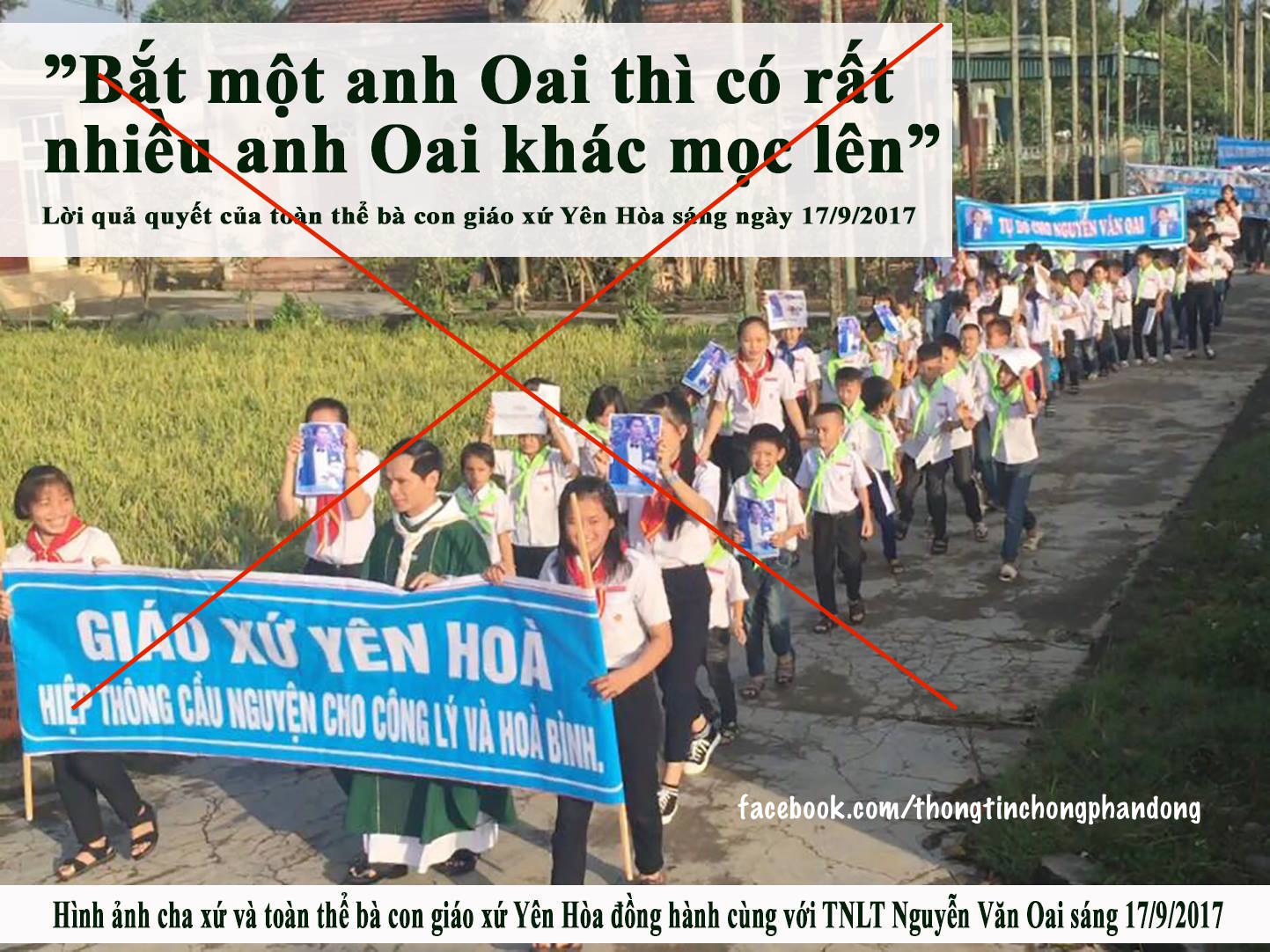 Chuyện thật như đùa: Sau cơn bão, giáo xứ Yên Hoà, xã Quỳnh Vinh, thị xã Hoàng Mai, Nghệ An  tổ chức tuần hành???