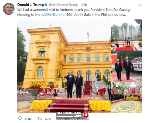 Chuyến thăm của Tổng thống Mỹ Donald Trump lộ tư duy của Trương Huy San