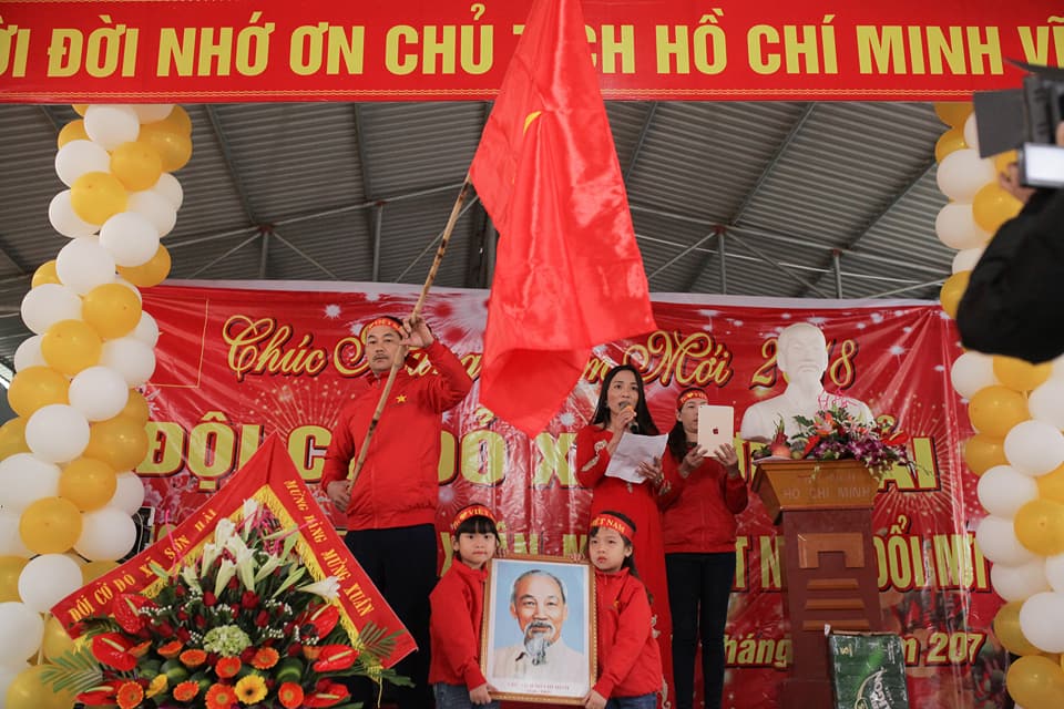 Đội Cờ Đỏ xã Sơn Hải, Quỳnh Lưu, Nghệ An tổ chức mừng Đảng, mừng Xuân