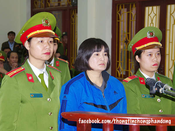 Y án 9 năm tù giam, 5 năm quản chế đối với Trần Thị Nga về tội tuyên truyền chống Nhà nước