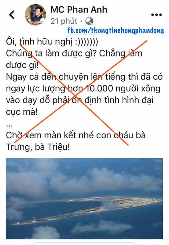 MC Phan Anh lại lên tiếng bôi nhọ những người lính