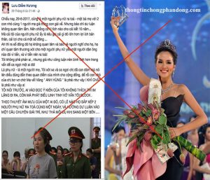 Hoa hậu Lưu Thị Diễm Hương - con vẹt không não