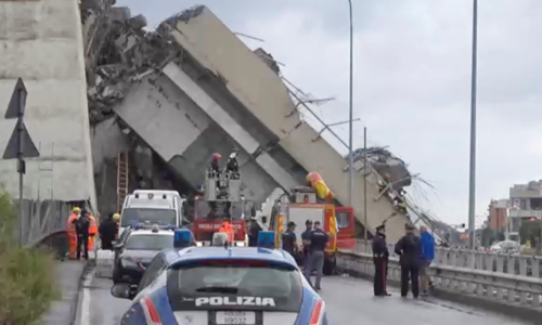 Sập cầu cao tốc ở Italy, hàng chục người thiệt mạng