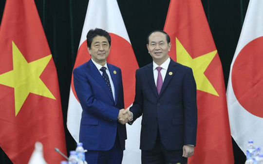 Thủ tướng Nhật Bản gửi điện chia buồn Chủ tịch nước Trần Đại Quang từ trần