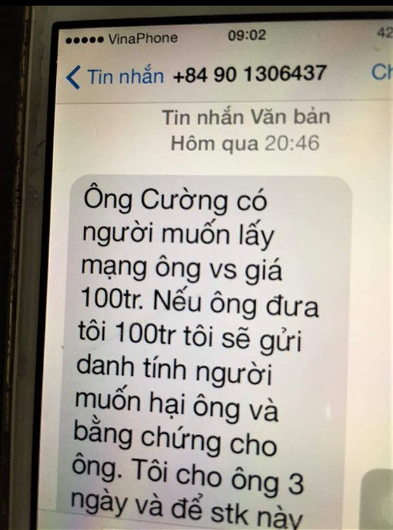 Chánh Văn phòng Đoàn ĐBQH tỉnh Quảng Trị bị nhắn tin đe dọa tống tiền