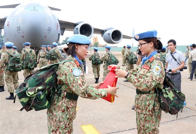 Lễ xuất quân của lực lượng gìn giữ hòa bình Việt Nam tới Nam Sudan