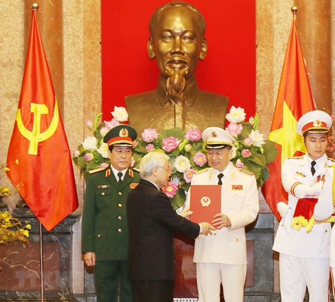 Hai đồng chí Tô Lâm và Lương Cường được phong hàm Đại tướng