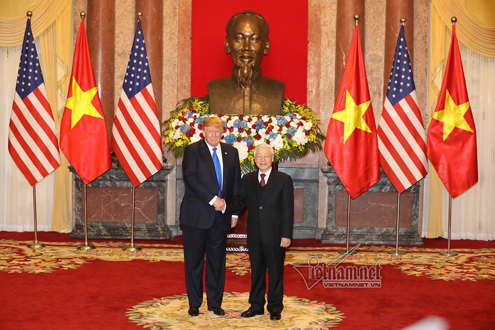 Tổng bí thư, Chủ tịch nước Nguyễn Phú Trọng tiếp Tổng thống Mỹ Donald Trump