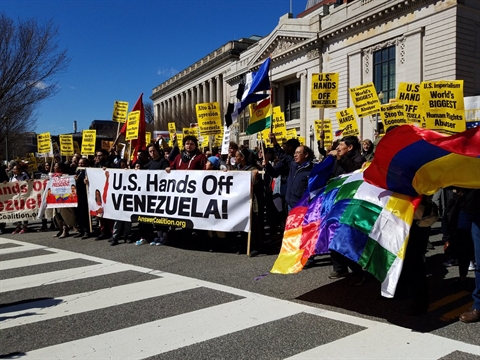 Biểu tình ủng hộ Venezuela lan khắp nước Mỹ