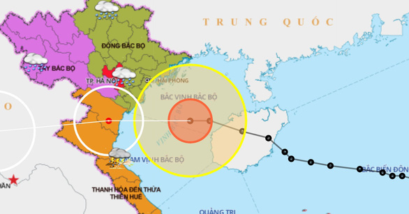NÓNG: Sáng nay tâm bão số 7 ngay trên vịnh Bắc Bộ, sóng lớn, nước dâng
