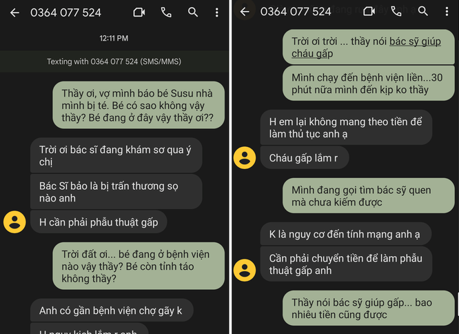 Thêm nạn nhân bị lừa chuyển tiền bằng chiêu “con bị chấn thương sọ não”