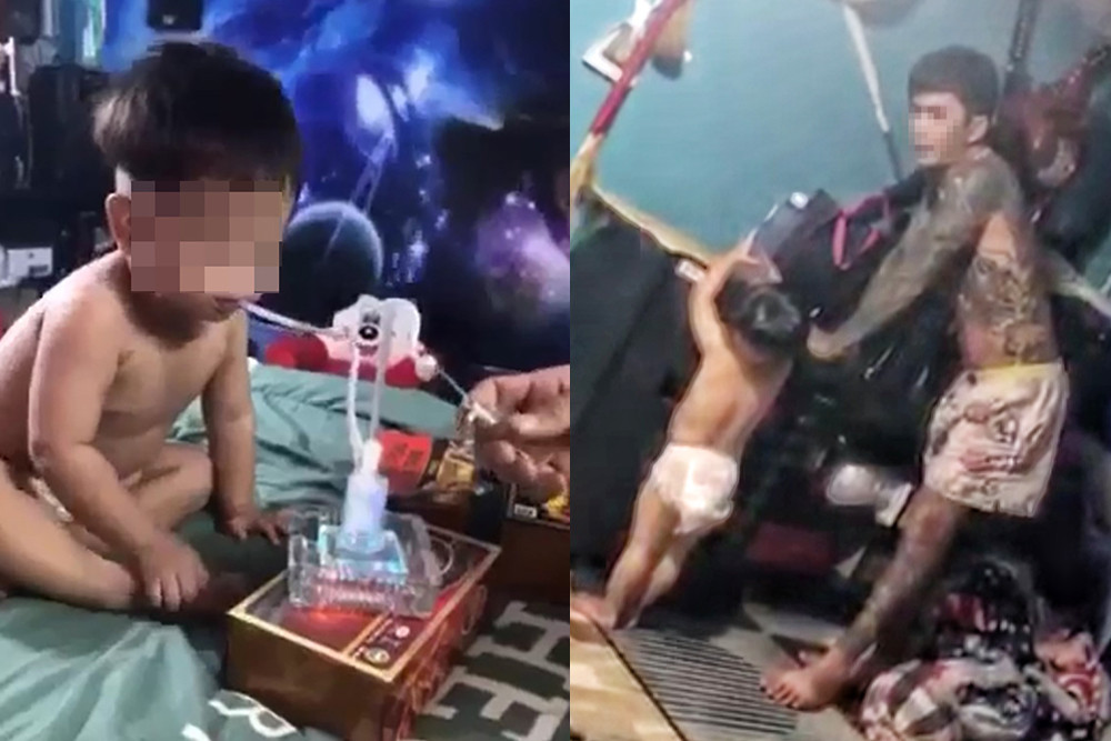 Truy tìm người đàn ông trong clip hành hạ bé 3 tuổi, nghi ép chơi ma tuý