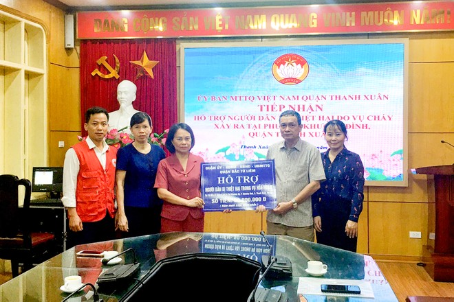 Quận Thanh Xuân đã tiếp nhận hơn 68 tỷ đồng hỗ trợ nạn nhân vụ cháy chung cư mini