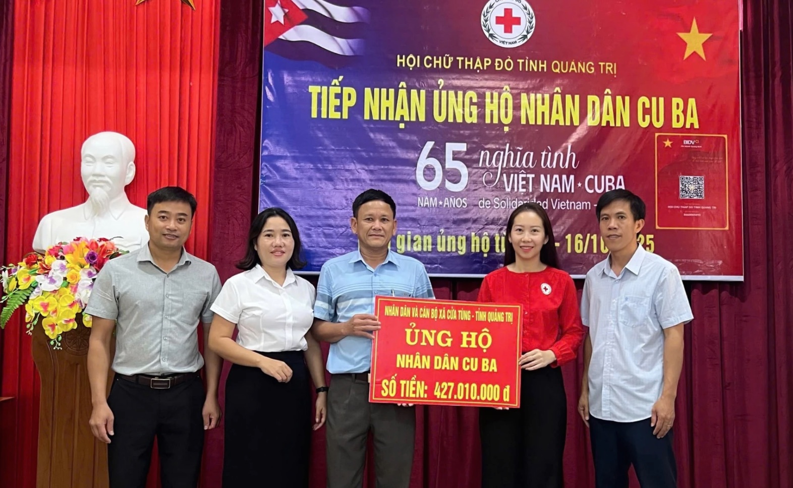 Quảng Trị dẫn đầu cả nước về số tiền ủng hộ Nhân dân Cuba